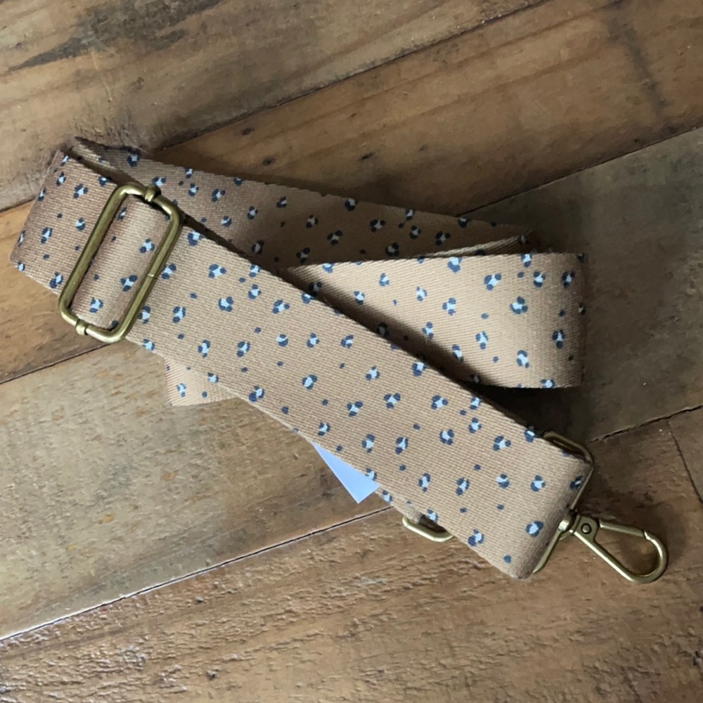 Jcrew wide leopard bag strap